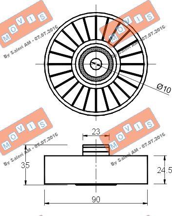 MOVIS AST1276 - Паразитна / водеща ролка, пистов ремък vvparts.bg