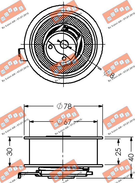 MOVIS AST1792 - Обтяжна ролка, ангренаж vvparts.bg