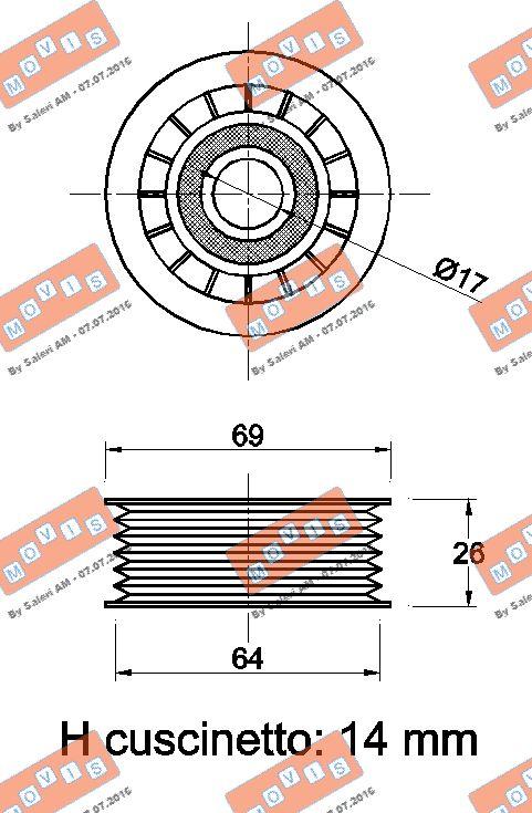 MOVIS AST1786 - Паразитна / водеща ролка, пистов ремък vvparts.bg