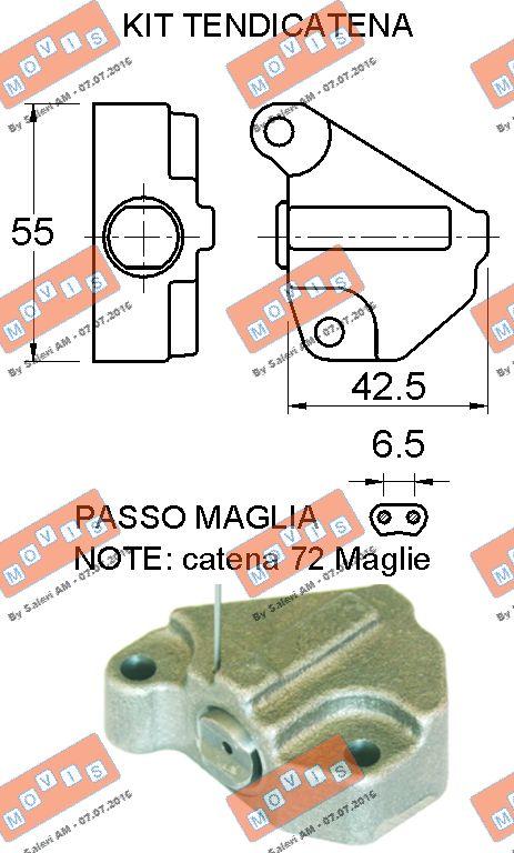 MOVIS AST8905K - Комплект ангренажна верига vvparts.bg