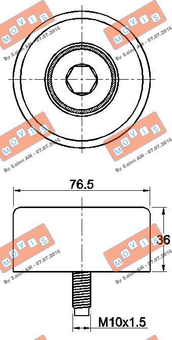 MOVIS AST3419 - Паразитна / водеща ролка, пистов ремък vvparts.bg