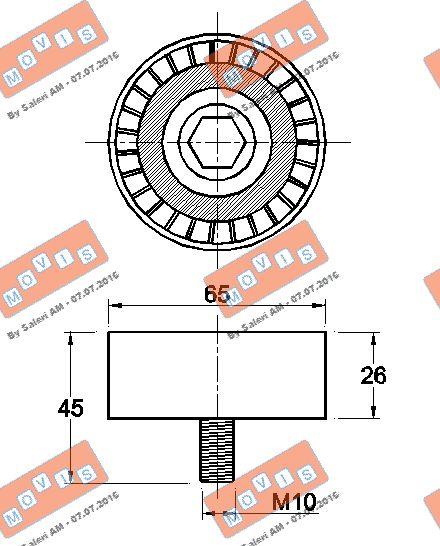 MOVIS AST3486 - Паразитна / водеща ролка, пистов ремък vvparts.bg