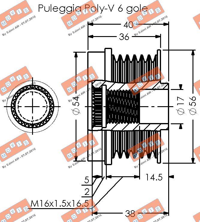 MOVIS AST3480 - Ремъчна шайба, генератор vvparts.bg