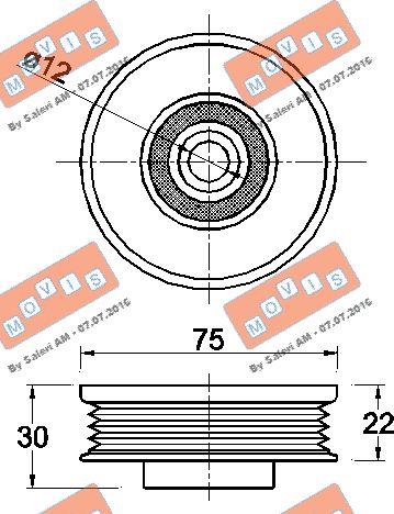 MOVIS AST3422 - Паразитна / водеща ролка, пистов ремък vvparts.bg