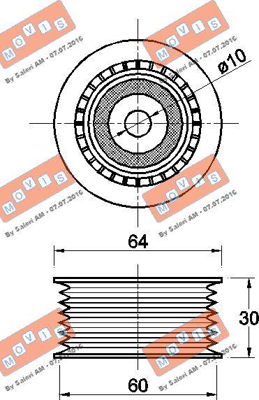 MOVIS AST3479 - Паразитна / водеща ролка, пистов ремък vvparts.bg