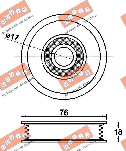 MOVIS AST3470 - Паразитна / водеща ролка, пистов ремък vvparts.bg