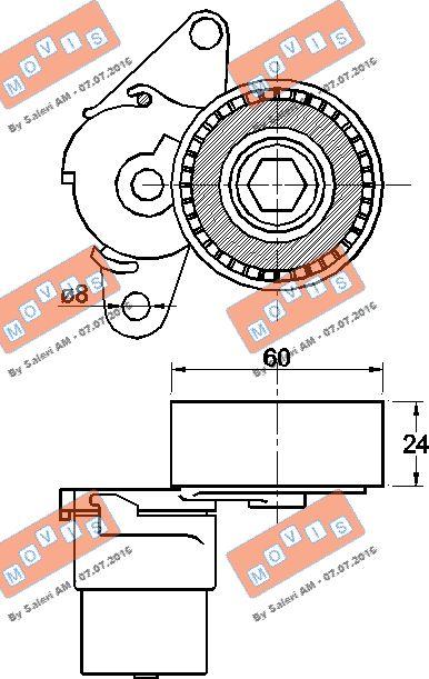 MOVIS AST3477 - Ремъчен обтегач, пистов ремък vvparts.bg