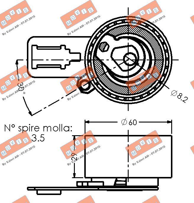 MOVIS AST3594 - Обтяжна ролка, ангренаж vvparts.bg