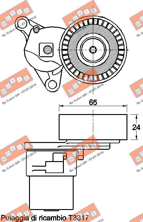 MOVIS AST3544 - Ремъчен обтегач, пистов ремък vvparts.bg