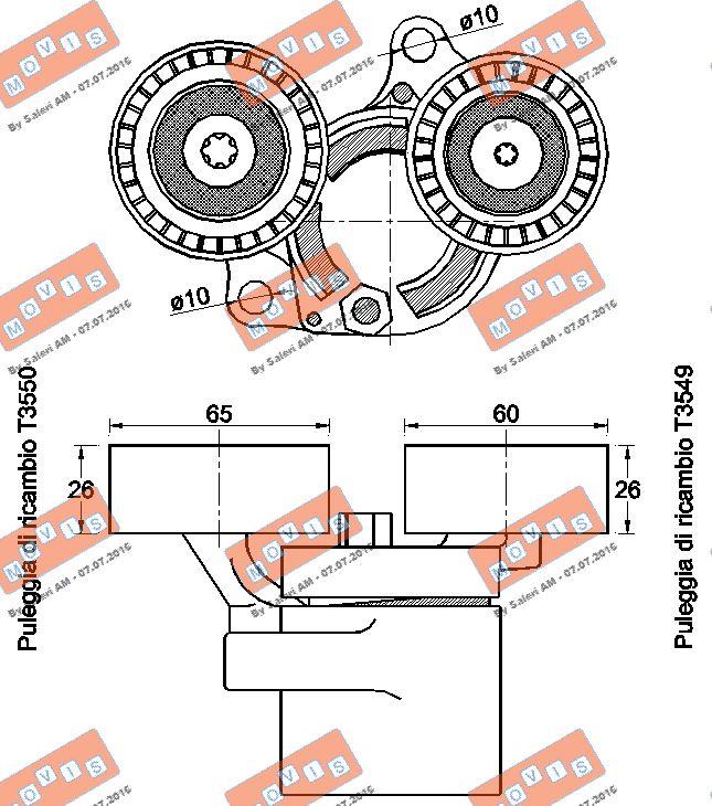 MOVIS AST3548 - Ремъчен обтегач, пистов ремък vvparts.bg