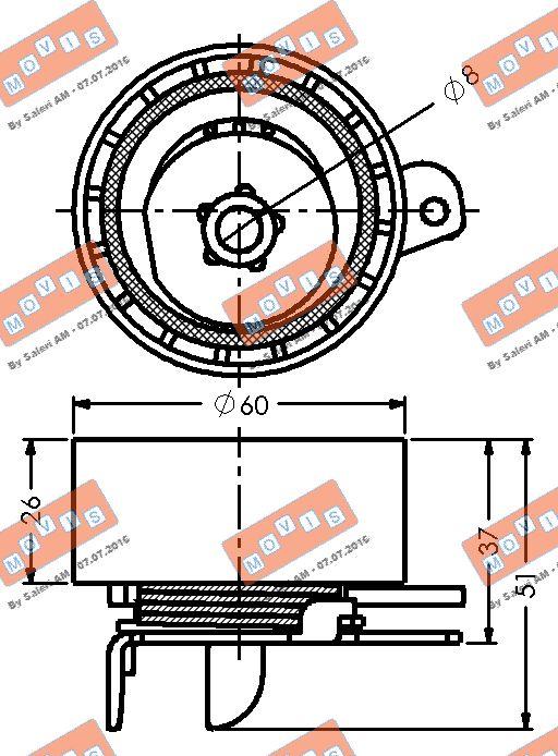 MOVIS AST3542 - Обтяжна ролка, ангренаж vvparts.bg