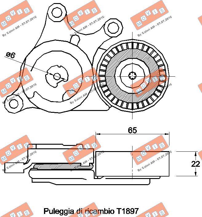 MOVIS AST3500 - Ремъчен обтегач, пистов ремък vvparts.bg