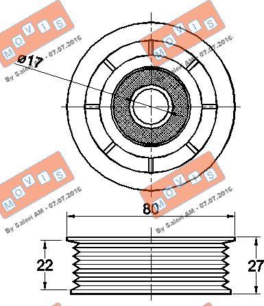 MOVIS AST3514 - Паразитна / водеща ролка, пистов ремък vvparts.bg