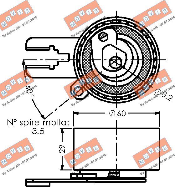 MOVIS AST3589 - Обтяжна ролка, ангренаж vvparts.bg