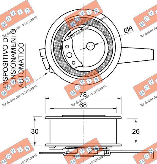 MOVIS AST3693 - Обтяжна ролка, ангренаж vvparts.bg