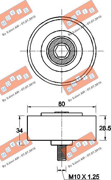 MOVIS AST3650 - Паразитна / водеща ролка, пистов ремък vvparts.bg