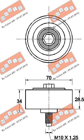 MOVIS AST3651 - Паразитна / водеща ролка, пистов ремък vvparts.bg