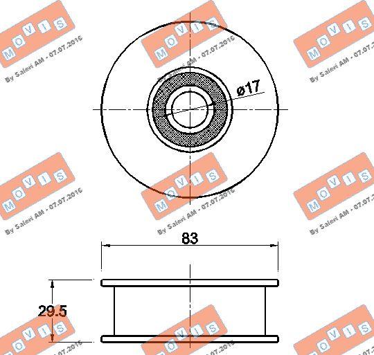 MOVIS AST3634 - Паразитна / водеща ролка, пистов ремък vvparts.bg