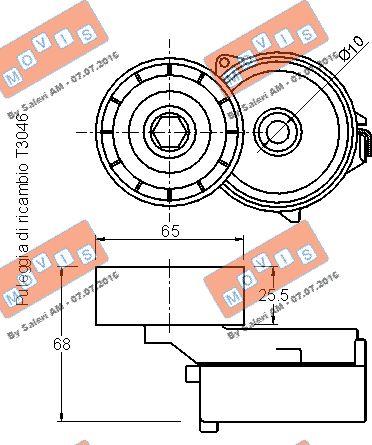 MOVIS AST3045 - Ремъчен обтегач, пистов ремък vvparts.bg