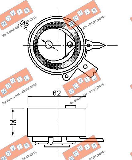 MOVIS AST3064 - Обтяжна ролка, ангренаж vvparts.bg