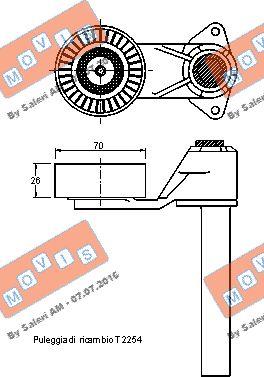 MOVIS AST3030 - Ремъчен обтегач, пистов ремък vvparts.bg