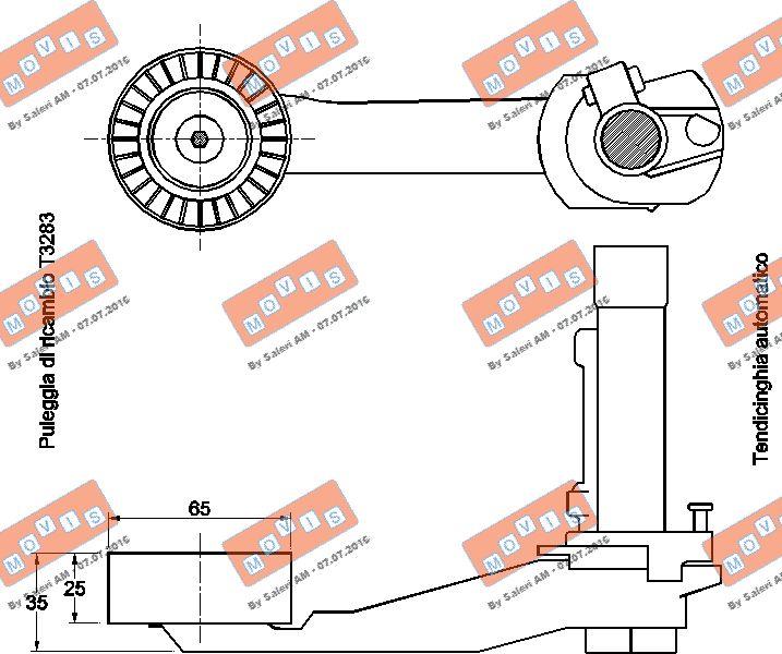 MOVIS AST3033 - Ремъчен обтегач, пистов ремък vvparts.bg