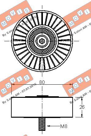 MOVIS AST3024 - Паразитна / водеща ролка, пистов ремък vvparts.bg