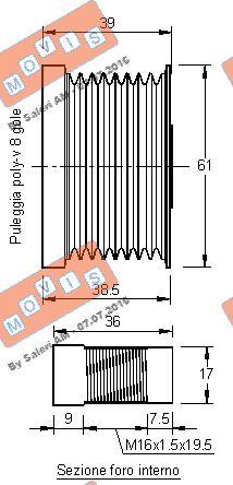 MOVIS AST3107 - Ремъчна шайба, генератор vvparts.bg