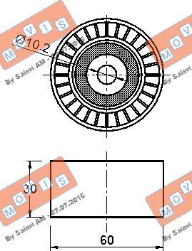 MOVIS AST3129 - Паразитна / водеща ролка, зъбен ремък vvparts.bg
