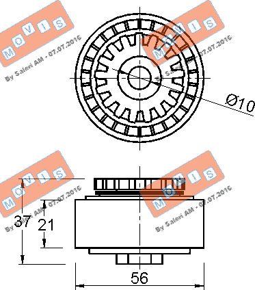 MOVIS AST3123 - Паразитна / водеща ролка, пистов ремък vvparts.bg