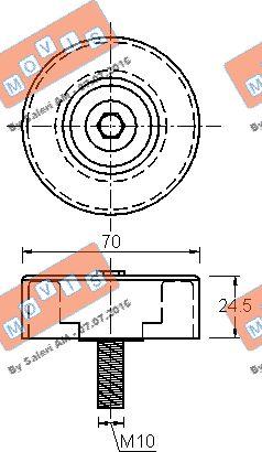 MOVIS AST3127 - Паразитна / водеща ролка, пистов ремък vvparts.bg