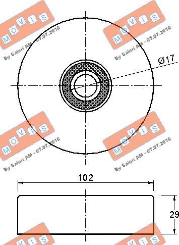 MOVIS AST3345 - Паразитна / водеща ролка, пистов ремък vvparts.bg