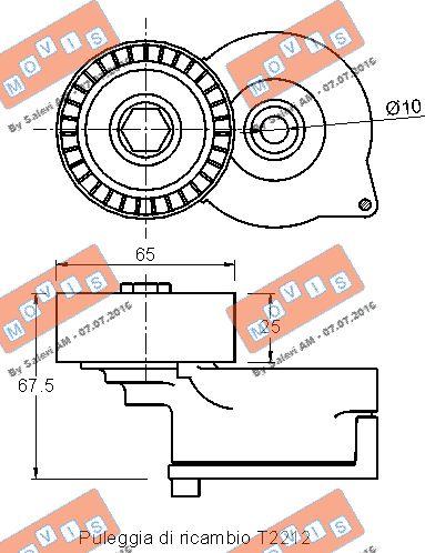 MOVIS AST3244 - Ремъчен обтегач, пистов ремък vvparts.bg