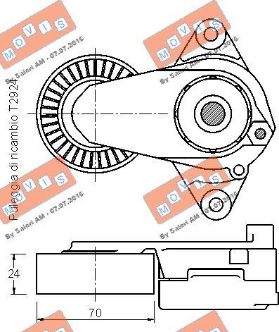 MOVIS AST3214 - Ремъчен обтегач, пистов ремък vvparts.bg