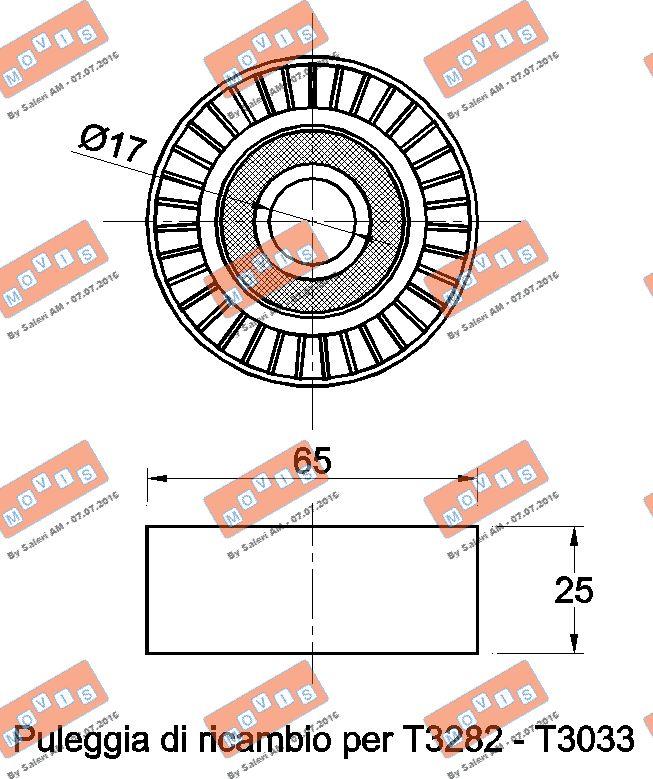 MOVIS AST3283 - Паразитна / водеща ролка, пистов ремък vvparts.bg