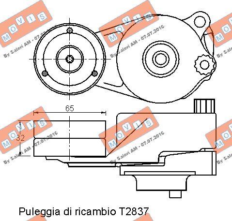 MOVIS AST3220 - Ремъчен обтегач, пистов ремък vvparts.bg