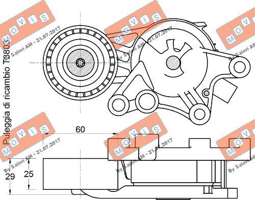 MOVIS AST3799 - Паразитна / водеща ролка, пистов ремък vvparts.bg