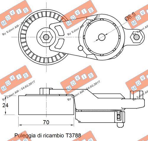 MOVIS AST3788 - Паразитна / водеща ролка, пистов ремък vvparts.bg