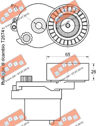 MOVIS AST3730 - Ремъчен обтегач, пистов ремък vvparts.bg