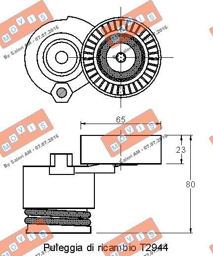 MOVIS AST2943 - Ремъчен обтегач, пистов ремък vvparts.bg