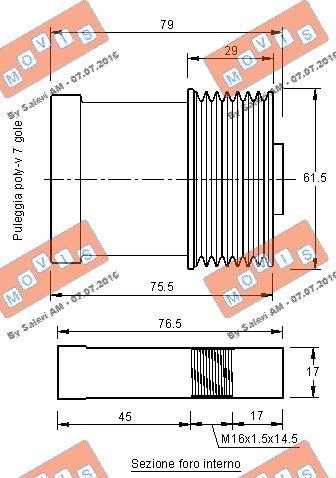 MOVIS AST2954 - Ремъчна шайба, генератор vvparts.bg