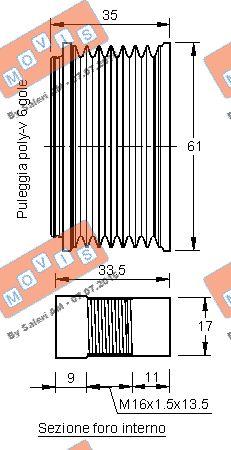 MOVIS AST2903 - Ремъчна шайба, генератор vvparts.bg