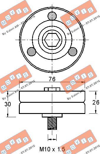 MOVIS AST2984 - Паразитна / водеща ролка, пистов ремък vvparts.bg