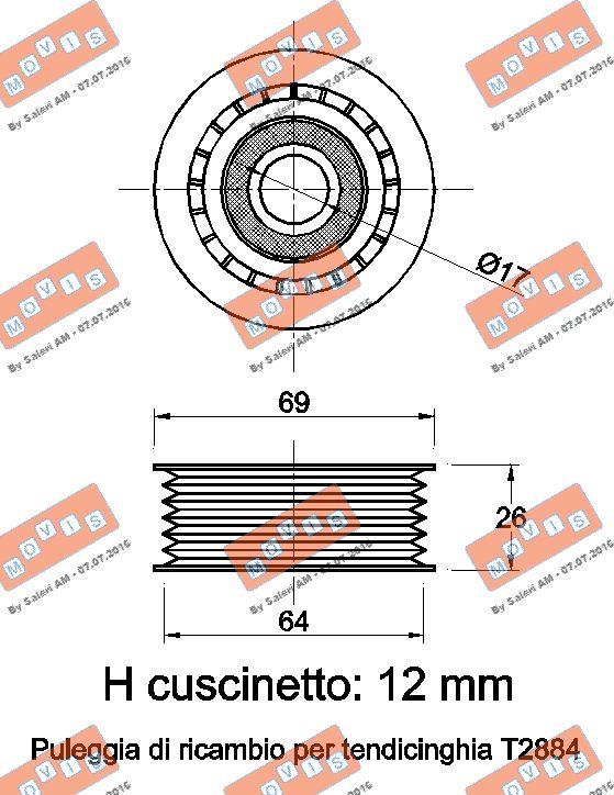 MOVIS AST2469 - Паразитна / водеща ролка, пистов ремък vvparts.bg