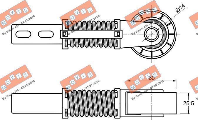 MOVIS AST2405 - Ремъчен обтегач, пистов ремък vvparts.bg