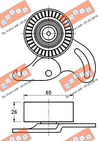 MOVIS AST2489 - Ремъчен обтегач, пистов ремък vvparts.bg