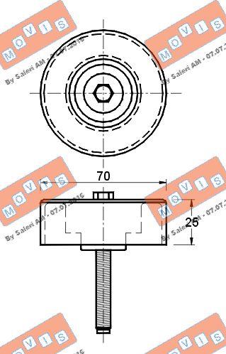 MOVIS AST2486 - Паразитна / водеща ролка, пистов ремък vvparts.bg