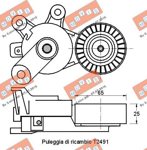 MOVIS AST2483 - Ремъчен обтегач, пистов ремък vvparts.bg