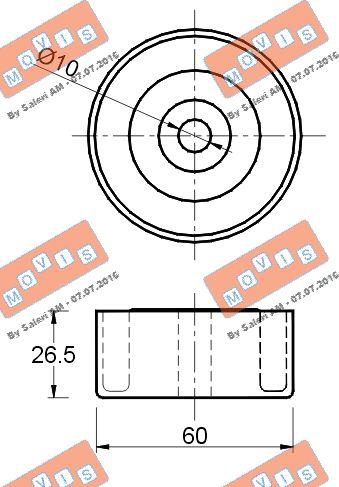 MOVIS AST2487/M - Паразитна / водеща ролка, пистов ремък vvparts.bg