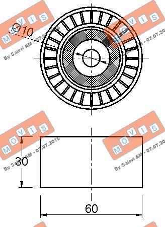 MOVIS AST2487 - Паразитна / водеща ролка, пистов ремък vvparts.bg